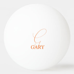 Orange Mit Monogramm Tischtennisball