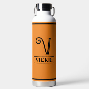 Orange Mit Monogramm Trinkflasche