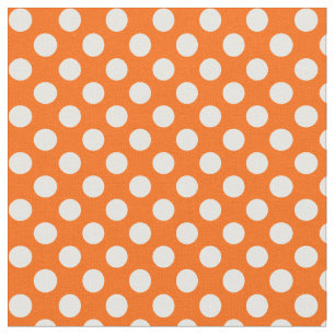 Orange mit weißem Tupfen-Gewebe Stoff