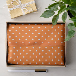 Orange mit weißen Tupfen Seidenpapier