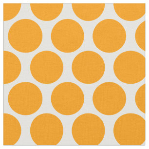 Orange Mod Dots Stoff