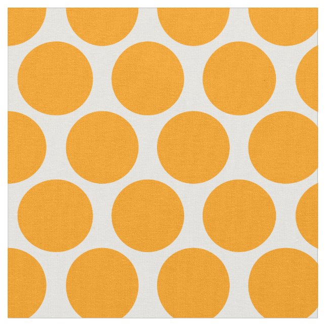 Orange Mod Dots Stoff (Nahaufnahme)