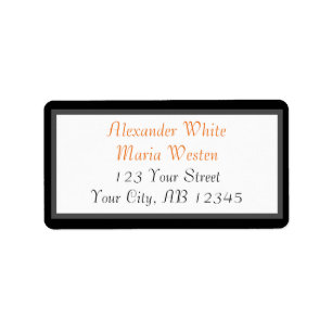 Orange Modern Address Labels Adressaufkleber