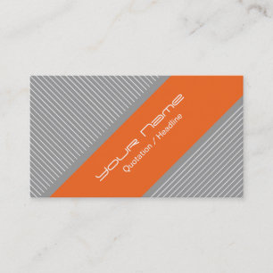 Orange Modern Business Card Visitenkarte