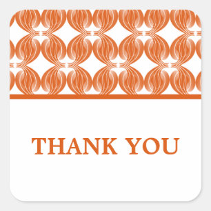 Orange Modern Deko Danke Stickers