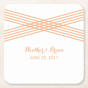 Orange Modern Deko Paper Untersetzer