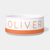 Orange Modern Strip Pet Name Personalisiert