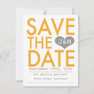 Orange Modern Terminankündigung Save The Date