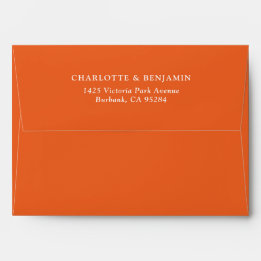 Orange Moderne Hochzeit 5,25x7,25