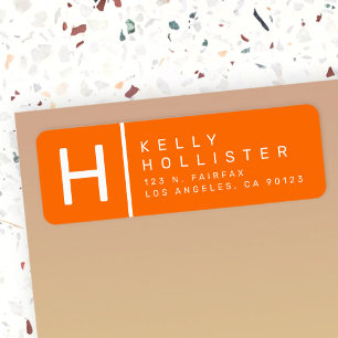 Orange   Moderne Rücksendeadresse