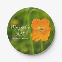 Orange Mohnblumen-Fotografie 50. Geburtstagsfeier