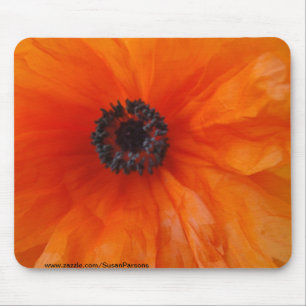 Orange Mohnblumen-Makro Mousepad