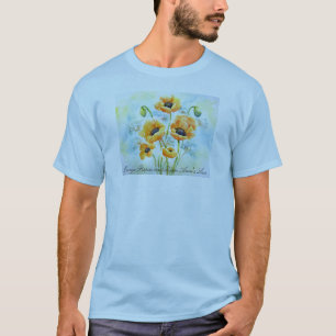 Orange Mohnblumen und Spitze der Königin-Anne T-Shirt