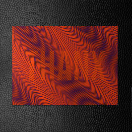 Orange Moiré Stripes Optische Illusion Modernes TH Feiertagspostkarte