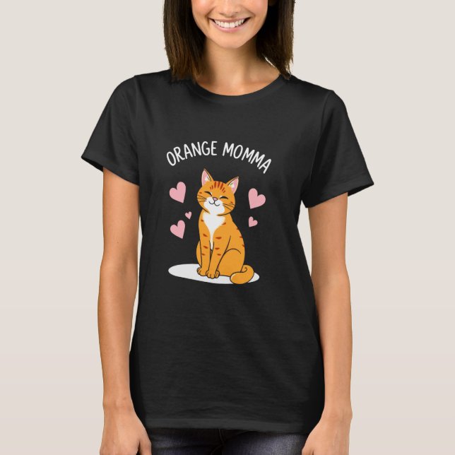 ORANGE MOMMA Katze T-Shirt (Vorderseite)