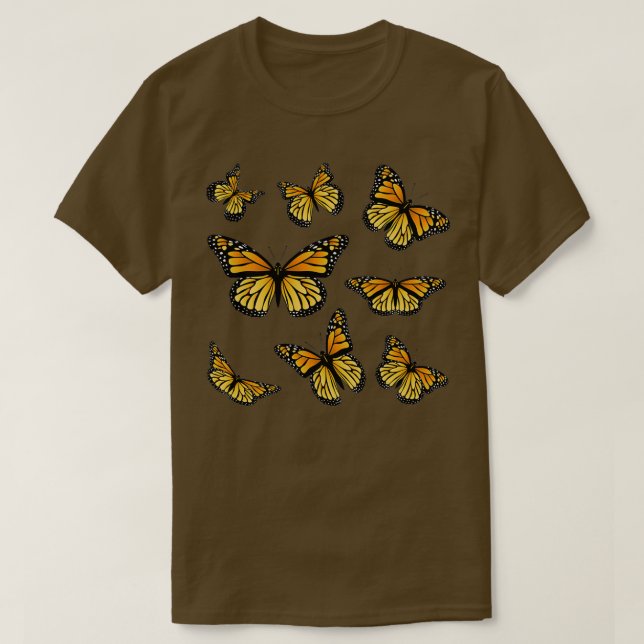 Orange Monarch Butterfly 2 T-Shirt (Design vorne)