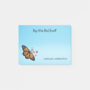 Orange Monarch Butterfly Sky Blue Inspiration Post-it Klebezettel