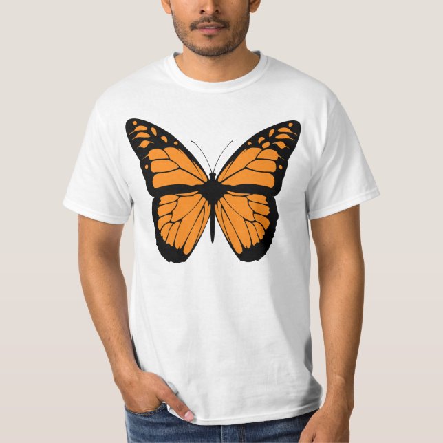 Orange Monarchfalter-Illustration T-Shirt (Vorderseite)