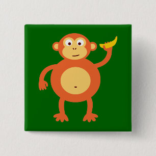 Orange Monkey Button