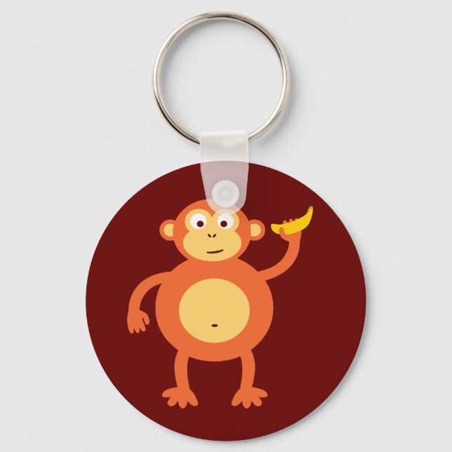 Orange Monkey Schlüsselanhänger (Vorderseite)