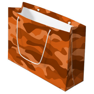 Orange-Monocolor-Camouflage Große Geschenktüte