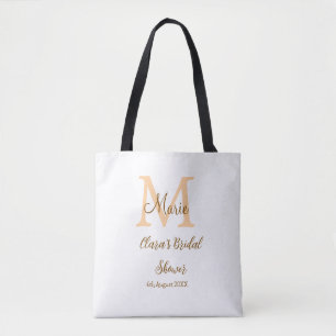 Orange Monogramm Brautparty geben den Namen modern