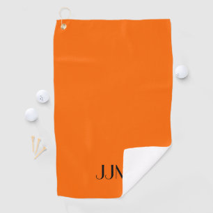 Orange-Monogramm Golfhandtuch