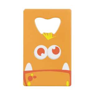 Orange Monster Face Credit Card Flasche Opener Geldbeutel Flaschenöffner