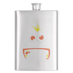 Orange Monster Face Flask Flachmann