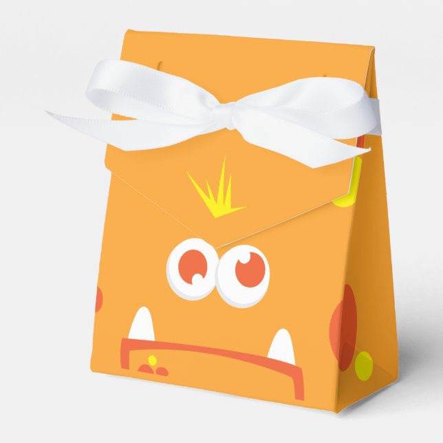Orange Monster Face Geschenkboxen Geschenkschachtel (Vorderseite)