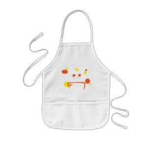 Orange Monster-Gesichtskid-Schürze Kinderschürze