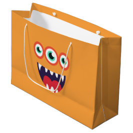 Orange Monster Große Geschenktüte