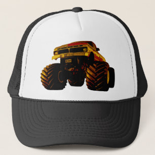 Orange Monster-LKW Truckerkappe