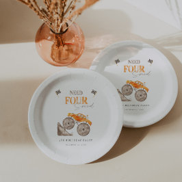 Orange Monster Trucks Geburtstag Pappteller