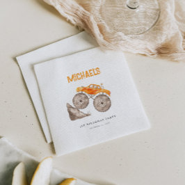 Orange Monster Trucks Geburtstag Serviette
