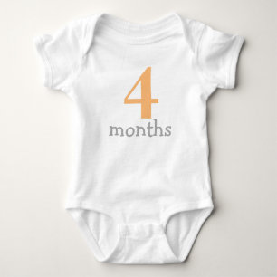 Orange Monthly Baby Strampler