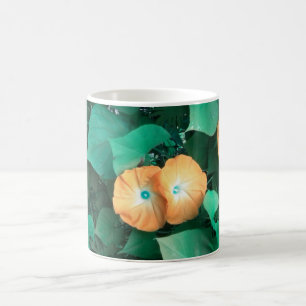 Orange Morning Glories Tasse