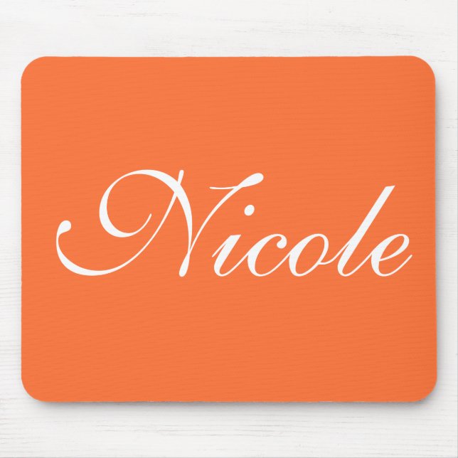 Orange Mousepad, benutzerdefinierter Name Mousepad (Vorne)