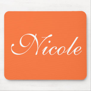 Orange Mousepad, kundenspezifischer Name Mousepad
