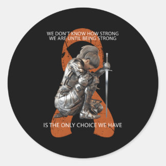 Orange Ms Multiple Sklerose Awareness Runder Aufkleber