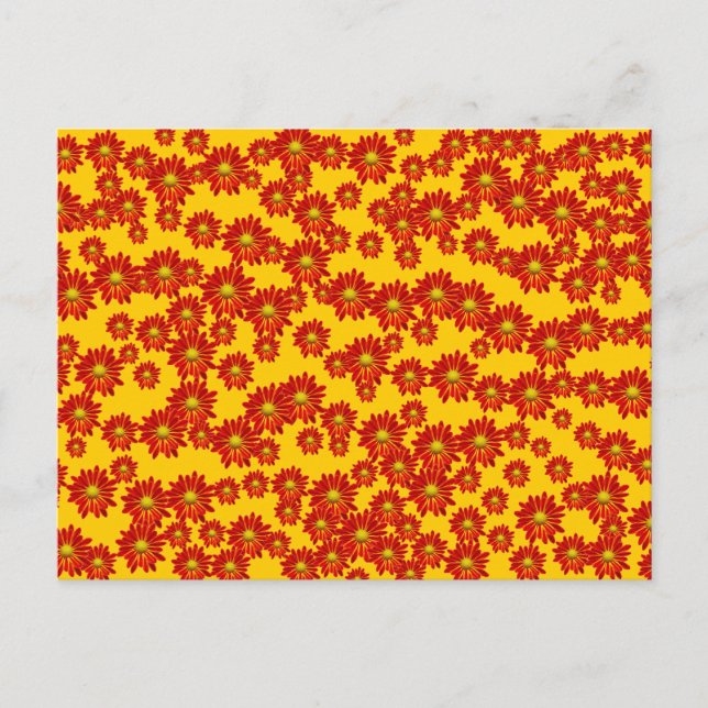 Orange Mums Postkarte (Vorderseite)