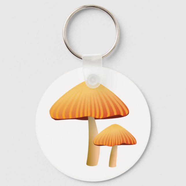Orange Mushrooms Schlüsselanhänger (Vorderseite)