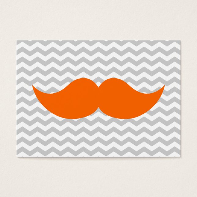 Orange Mustache Gray Zickzack Stripe (Vorderseite)
