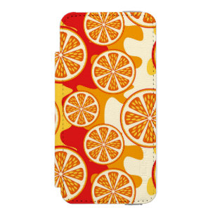 Orange Muster Incipio Watson™ iPhone 5 Geldbörsen Hülle