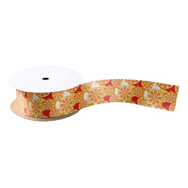 Orange Muster Satinband (Spule)