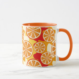 Orange Muster Tasse
