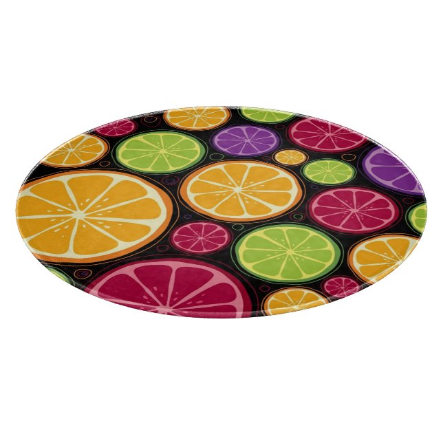 Orange Muster und Hintergrund Schneidebrett (Ecke)