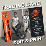 Orange MVP Basketball Trading Card Basketballkarte Telefonnummerkarte<br><div class="desc">Orange Black MVP Basketball Trading Card<<>> Dies ist das ideale Geschenk, um die Leistungen eines Basketballspielers zu feiern, eine personalisierte Sammelkarte für einen leidenschaftlichen Basketballfan oder Geschenk diese Karten an jeden Mannschaftsspieler und Trainer, um für immer als Erinnerung geschätzt zu werden. Dieses einzigartige Sport Trading Card Design wird von allen...</div>