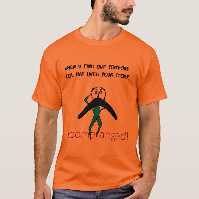 Orange 'My Story' T-Shirt Boomeranged (Vorderseite)