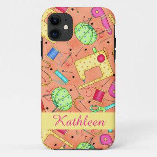 Orange Nähbegriffe Kunstname Personalisiert Case-Mate iPhone Hülle